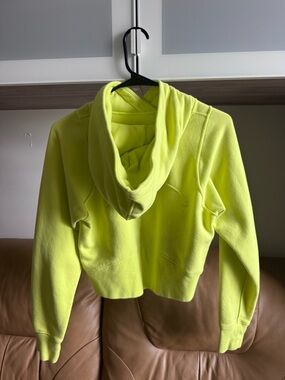 lululemon athletica Neon Yellow Cropped Hoodie